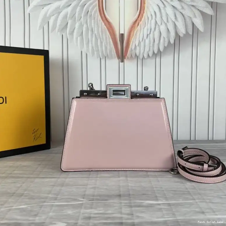 Affordable In Cherry Peekaboo Fendi Leather Bag Calf Mini Cut 0524